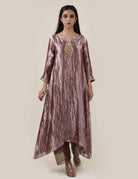 Light Brown Tissue - A-line Kurta Set - CiceroniBhavik Shah