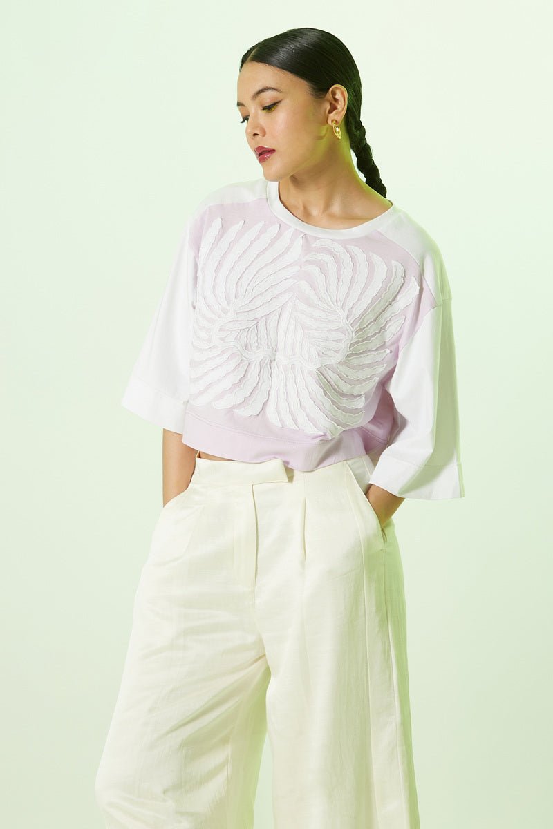 Lilac Contrast T-Shirt - CiceroniTopsEkastories