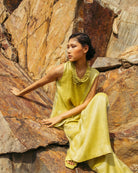 Lime Green High-Low Co-ord Set - CiceroniCo-ord SetPriyanca Khanna