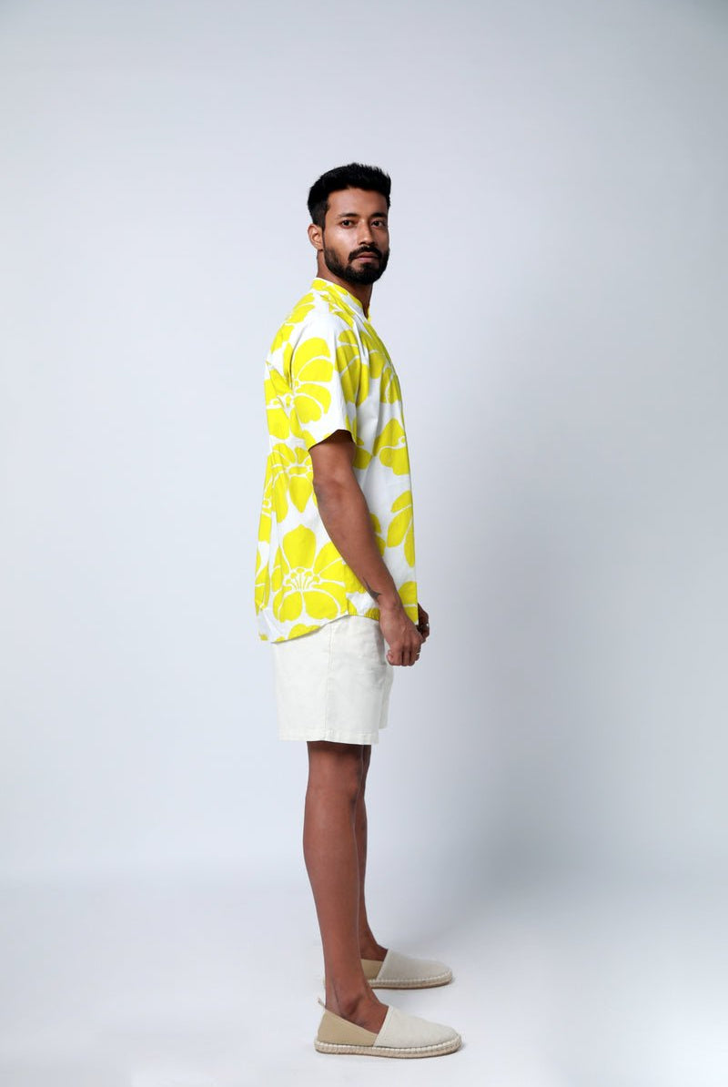 Lime Sonder Stand Collar Shirt - CiceroniShirtsEkastories