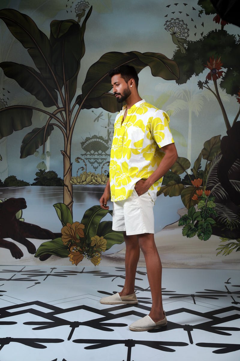 Lime Sonder Stand Collar Shirt - CiceroniShirtsEkastories