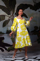 Lime Sonder Tea Length Dress - CiceroniDressesEkastories