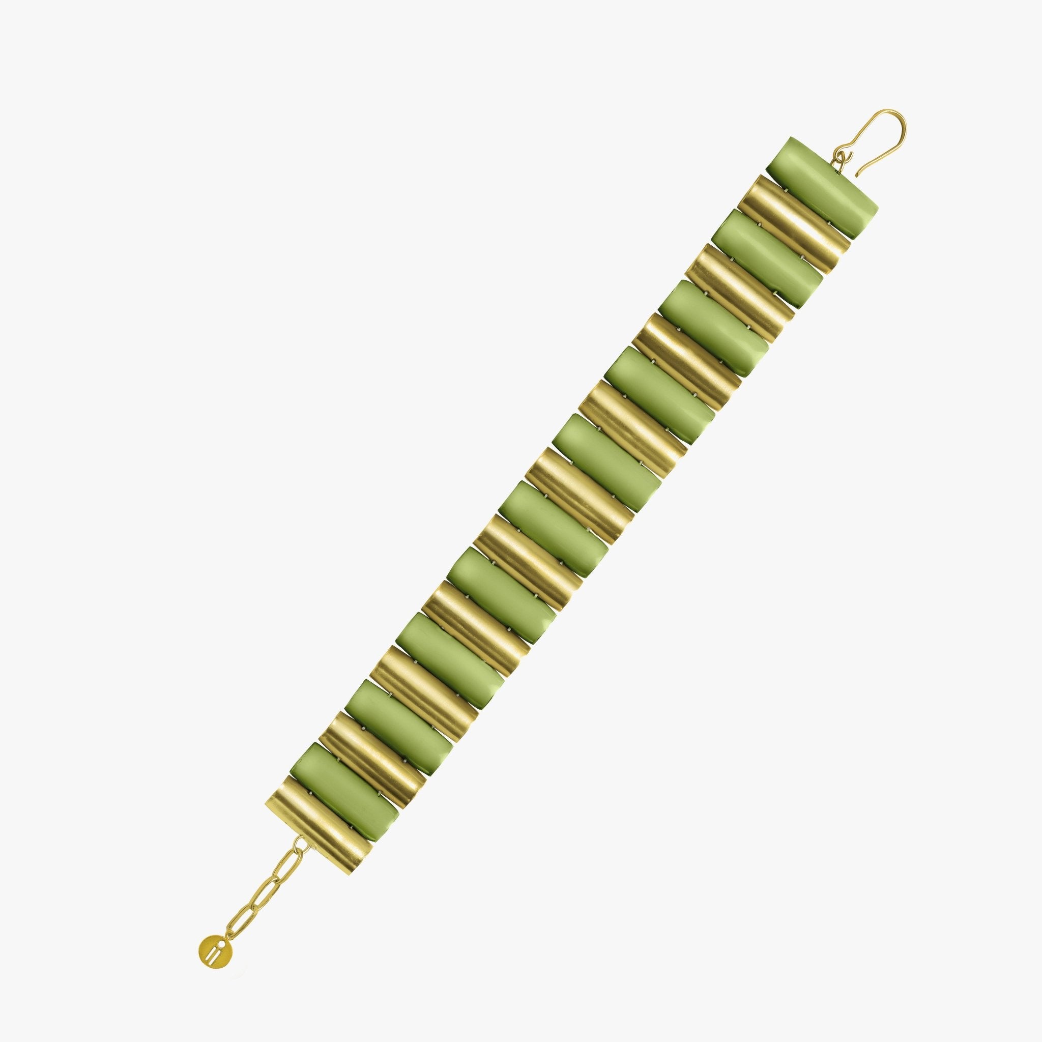 Log Necklace - Olive - CiceroniNeckpieceEquiivalence