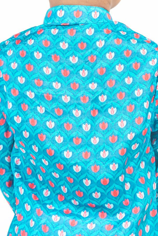 Lotus Printed Kurta Set - CiceroniKurta Set, Festive wearMr. Brat