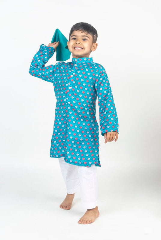 Lotus Printed Kurta Set - CiceroniKurta Set, Festive wearMr. Brat