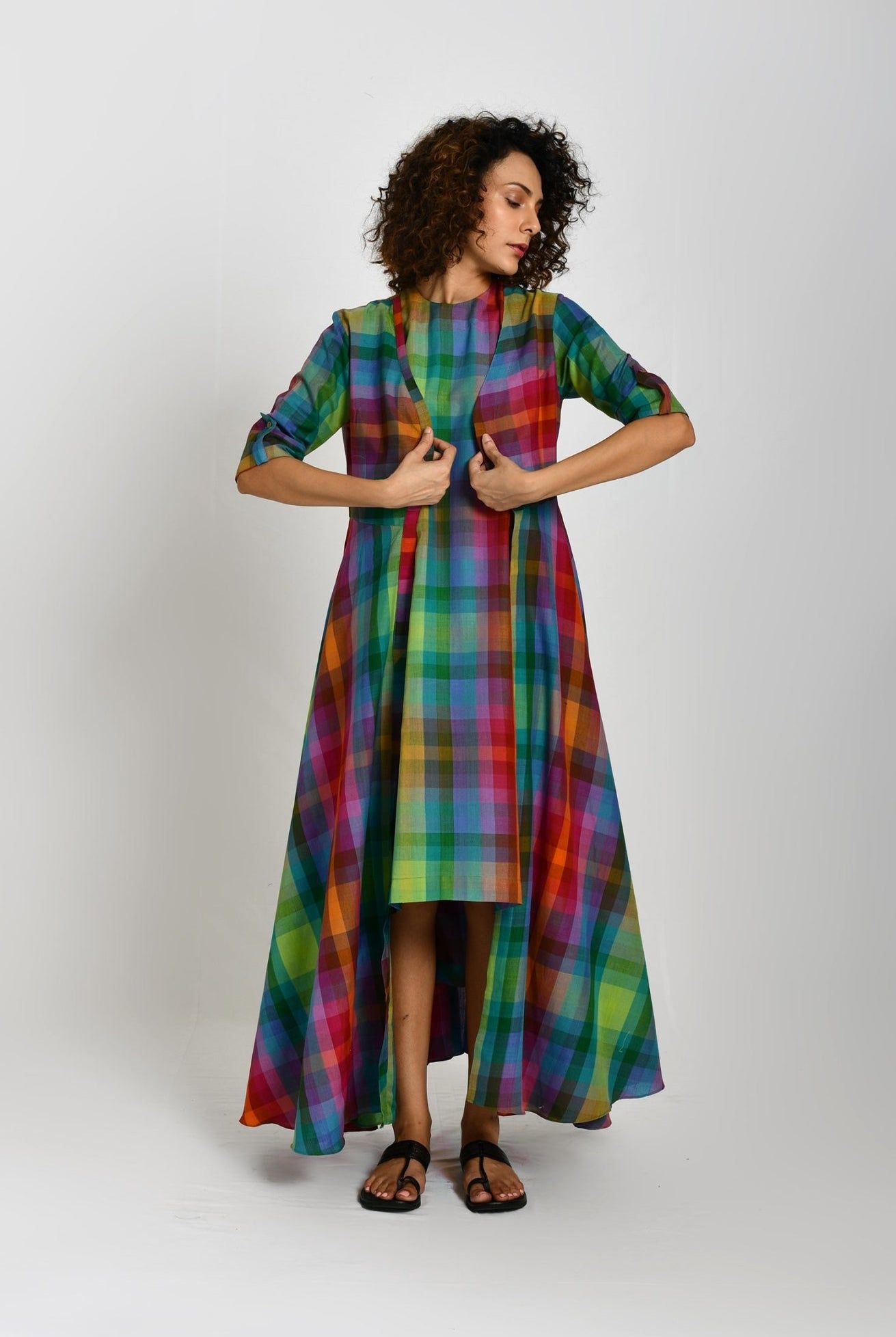 Madras Checks Queen's Jacket - CiceroniJacketsHiranya