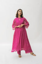 Magenta Shabnam Kurta Set - CiceroniNirjara