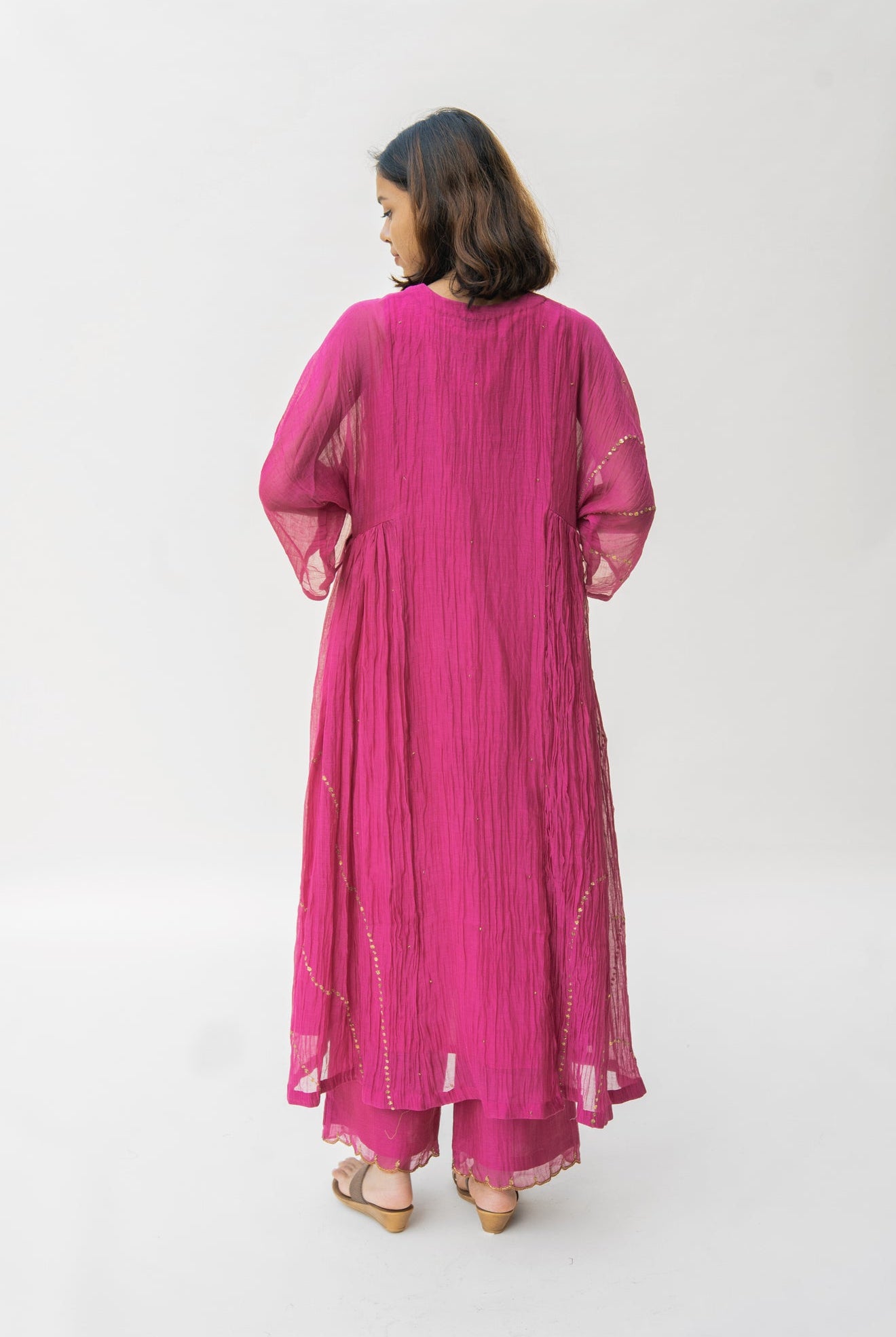 Magenta Shabnam Kurta Set - CiceroniNirjara
