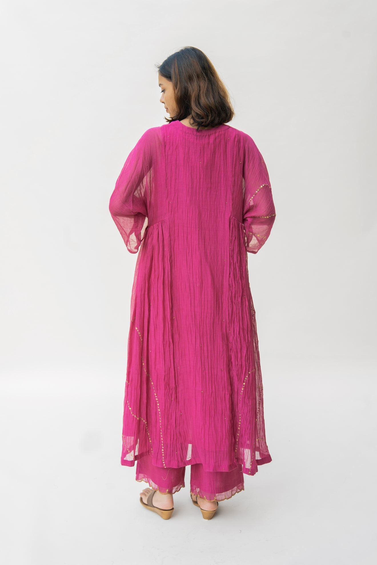 Magenta Shabnam Kurta Set - CiceroniNirjara