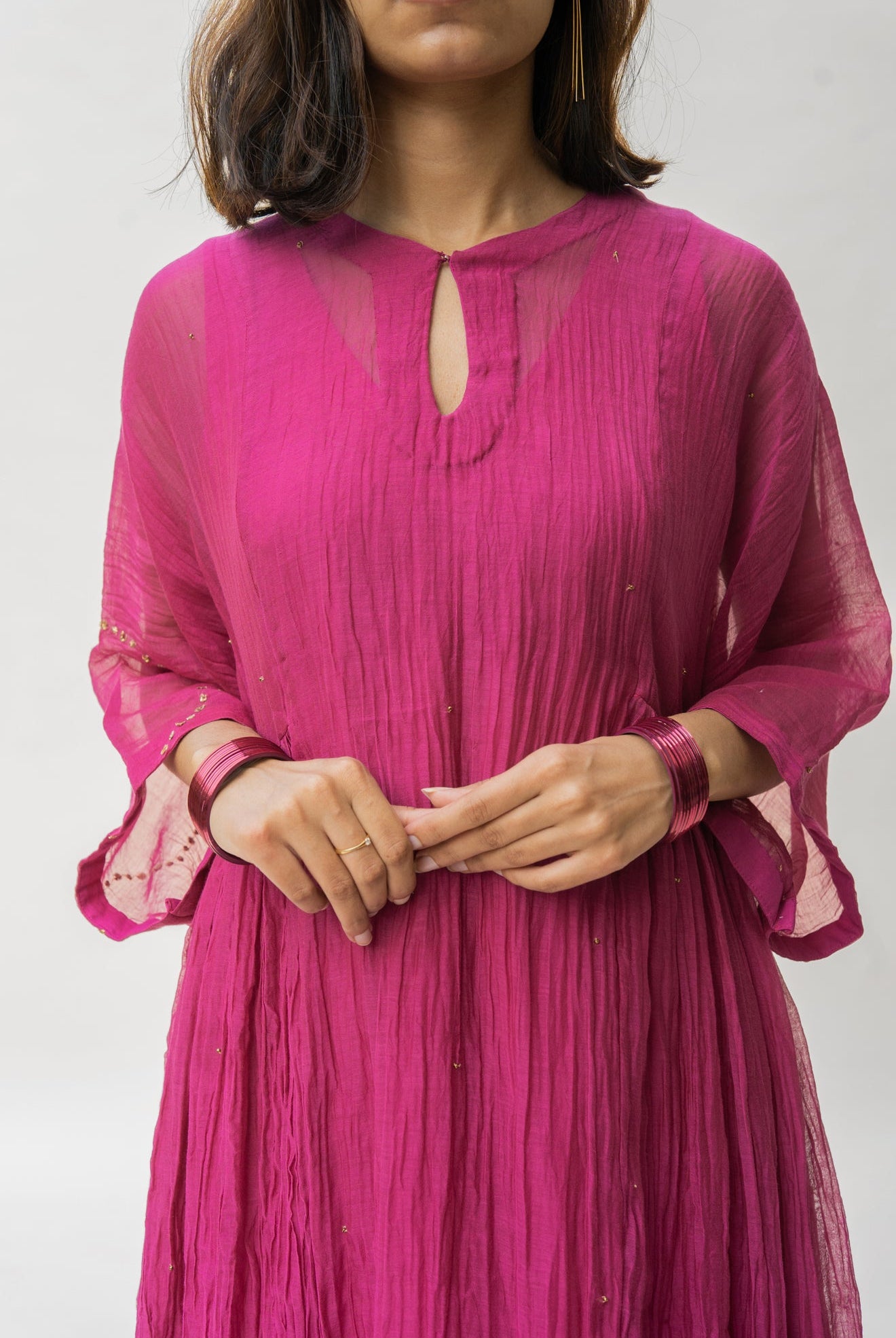 Magenta Shabnam Kurta Set - CiceroniNirjara