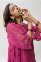 Magenta Shabnam Kurta Set - CiceroniNirjara
