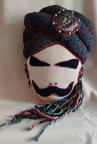 Maldhari Man Cushion - Blue - CiceroniCushionD I T I