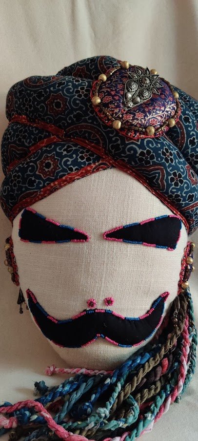 Maldhari Man Cushion - Blue - CiceroniCushionD I T I
