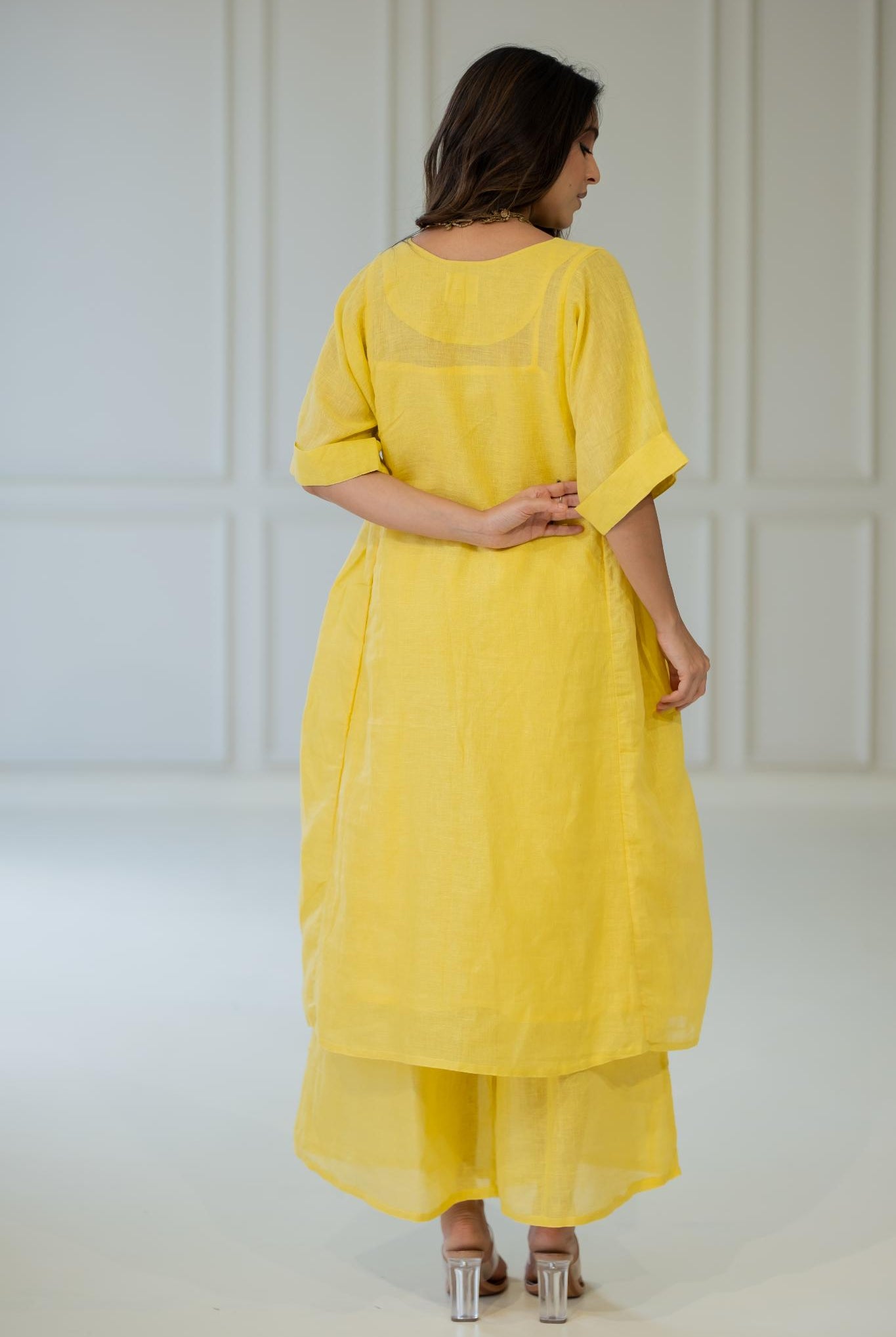 Marigold Linen Kurta Set - CiceroniKurta SetSilai Studio