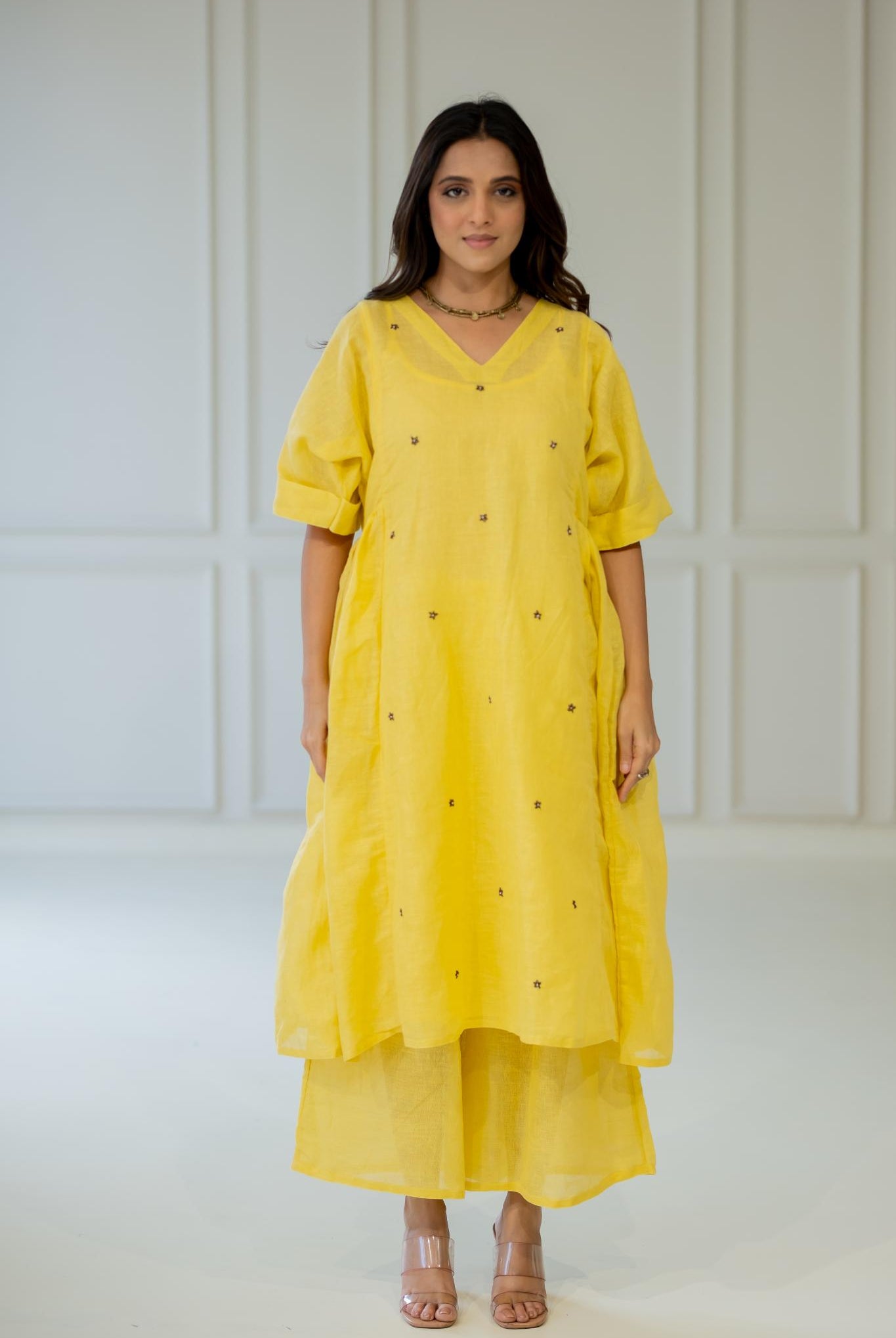 Marigold Linen Kurta Set - CiceroniKurta SetSilai Studio