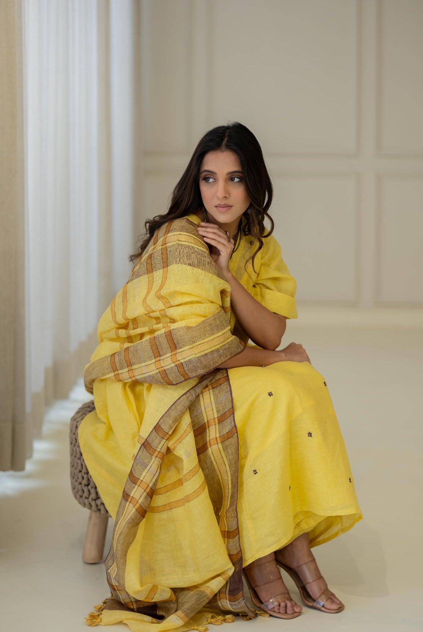 Marigold Linen Kurta Set - CiceroniKurta SetSilai Studio