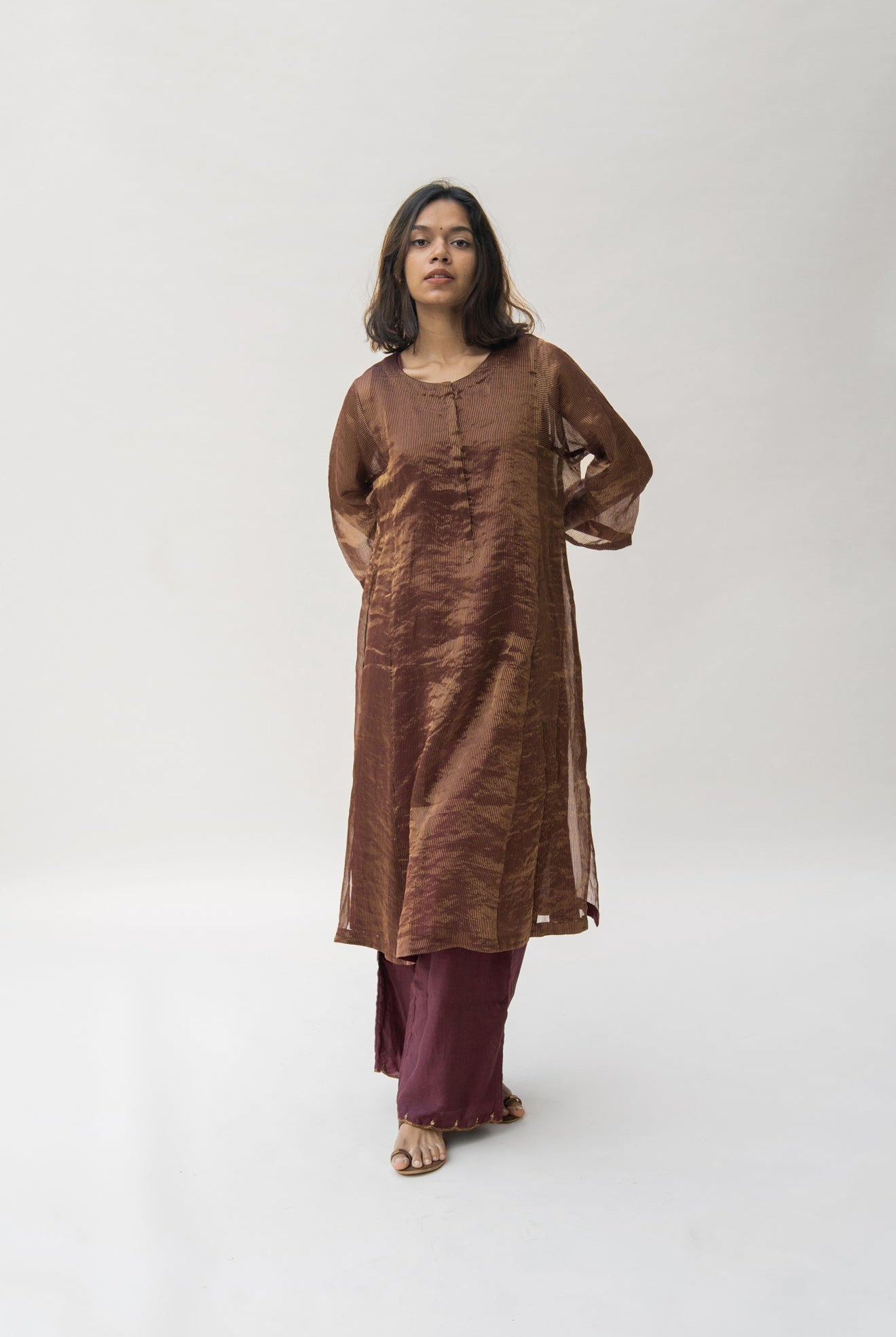 Maroon Hazrat kurta Set - CiceroniNirjara
