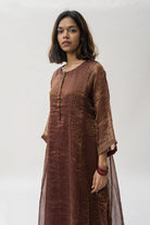 Maroon Hazrat kurta Set - CiceroniNirjara