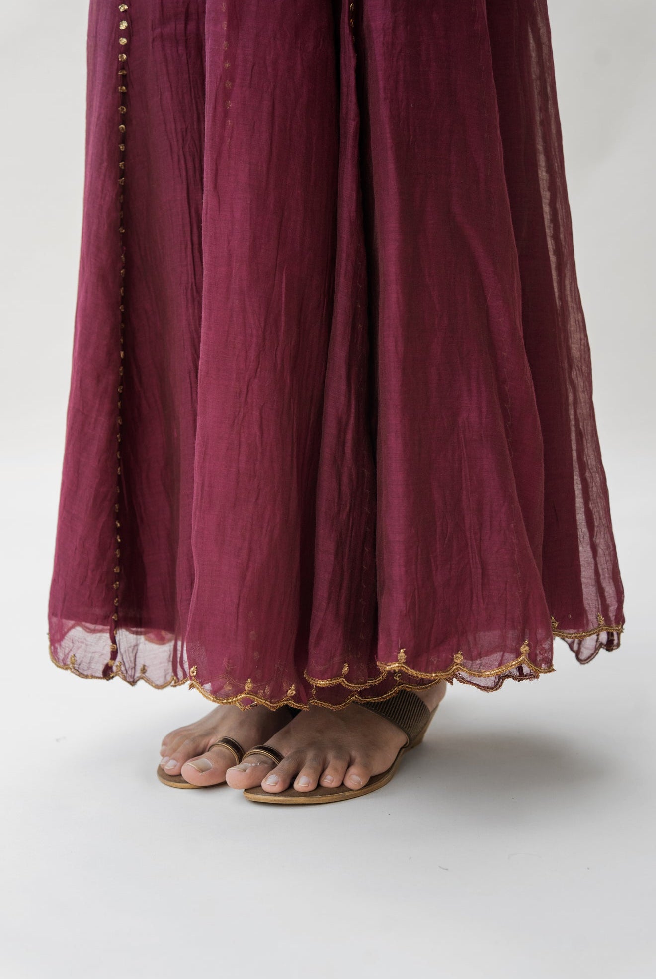 Maroon Nayab Gharara Set - CiceroniNirjara