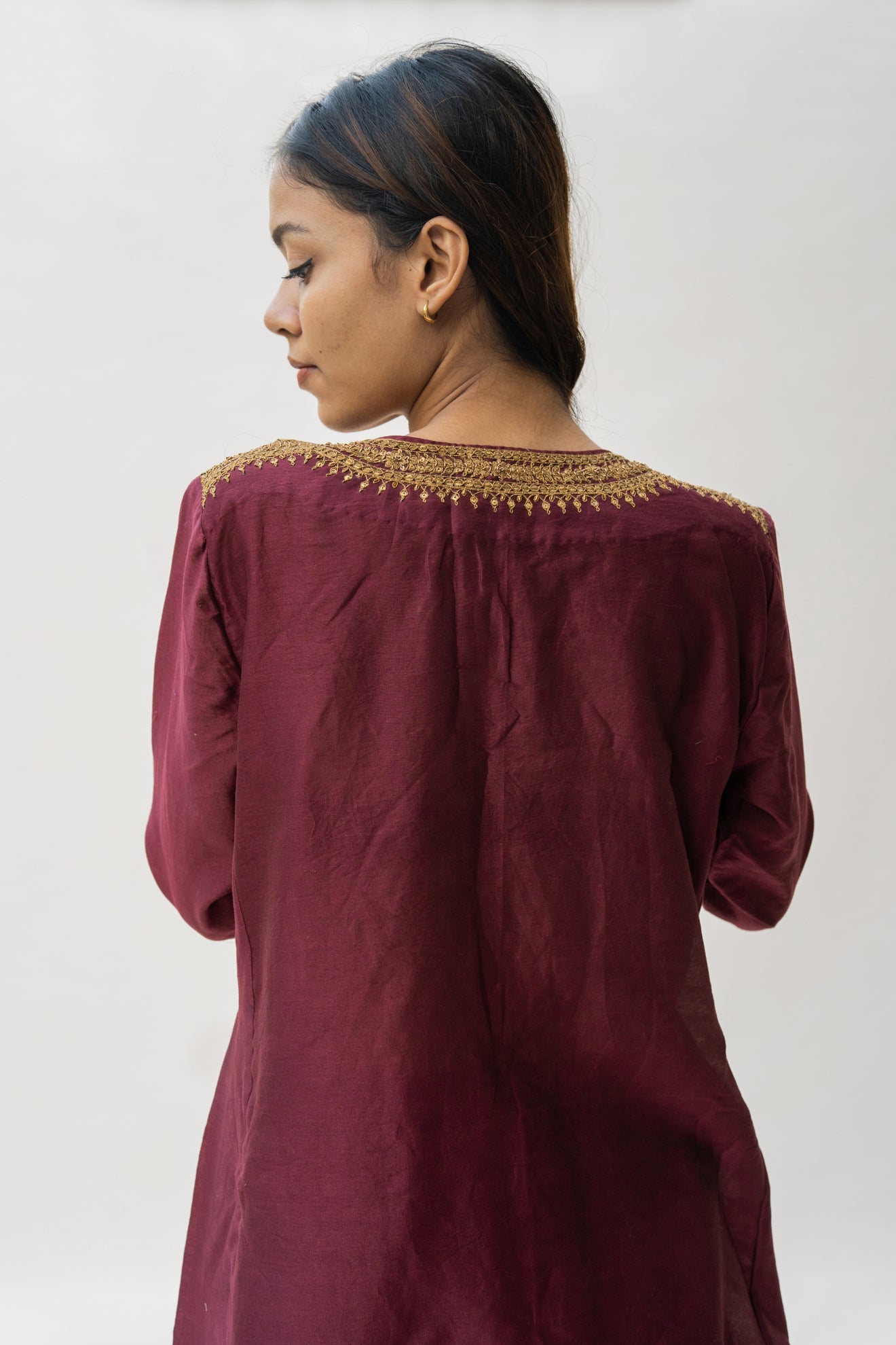 Maroon Zeenat Kurta Set - CiceroniNirjara