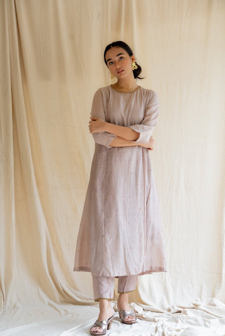 Mauve Abha Kurta Set - CiceroniNirjara