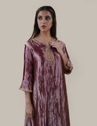 Mauve Tissue - A-line Kurta Set - CiceroniBhavik Shah