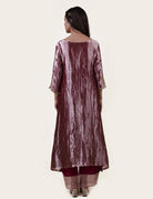Mauve Tissue - A-line Kurta Set - CiceroniBhavik Shah