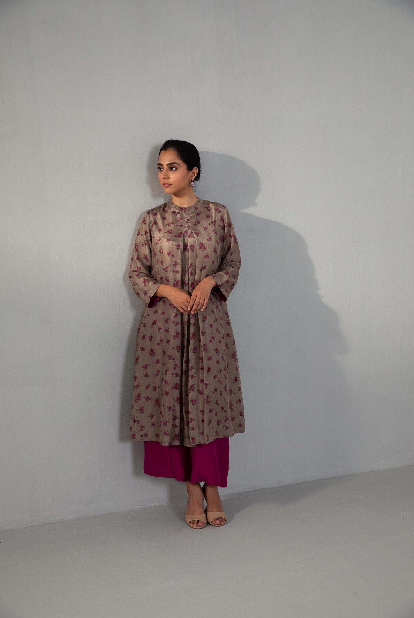 Maya Set - Floral Brown - CiceroniKurta Set, Festive wearLabel Shreya Sharma