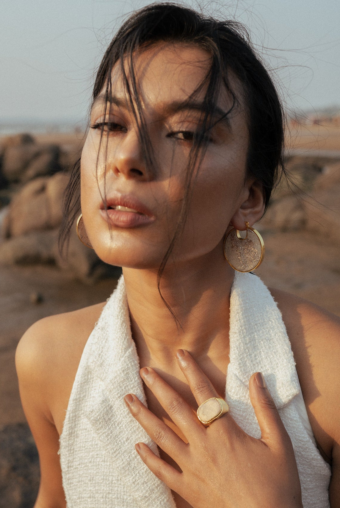 Medallion Hoops - CiceroniEarringsNoupelle