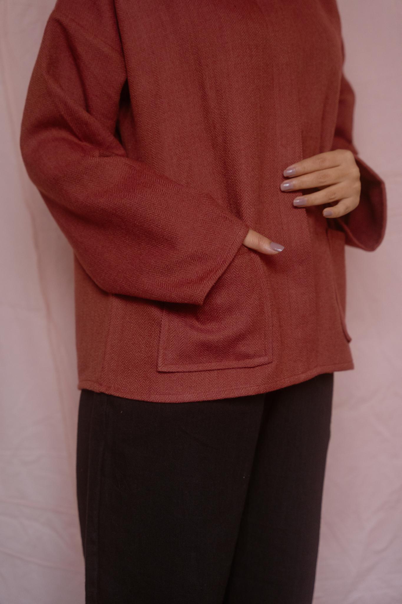Merino Coat - Red - CiceroniJacketswith N.