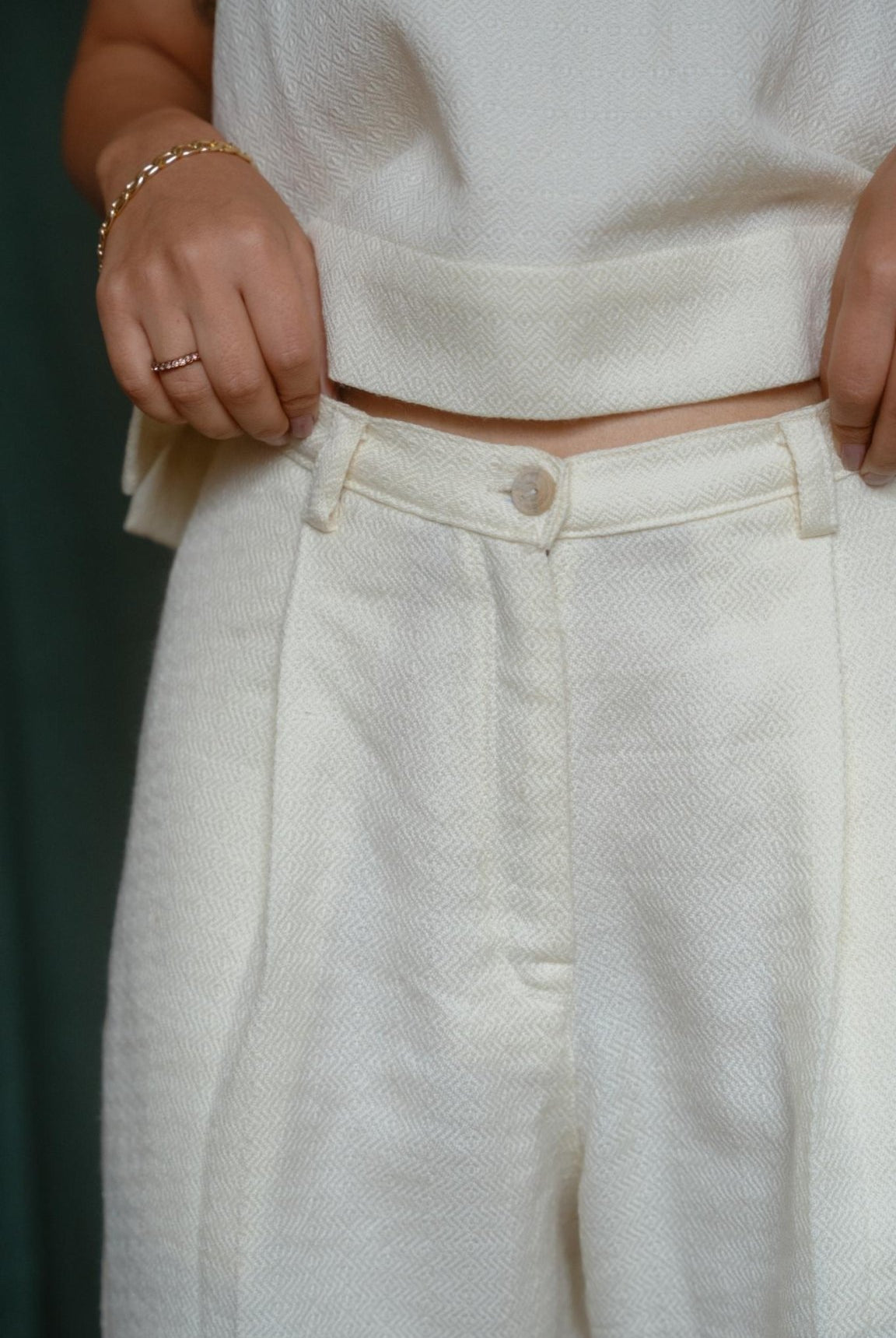 Merino Pants - White - CiceroniPantswith N.