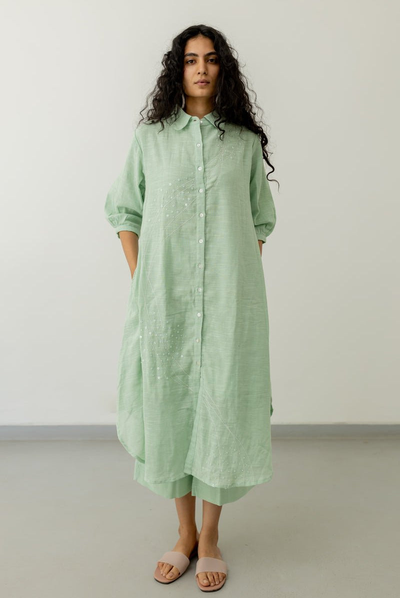 Mint Cotton Tunic and Pants Set - CiceroniCo-ord SetSilai Studio