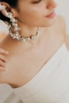 Mogra Choker Neckpiece - Silver - CiceroniAarjavee
