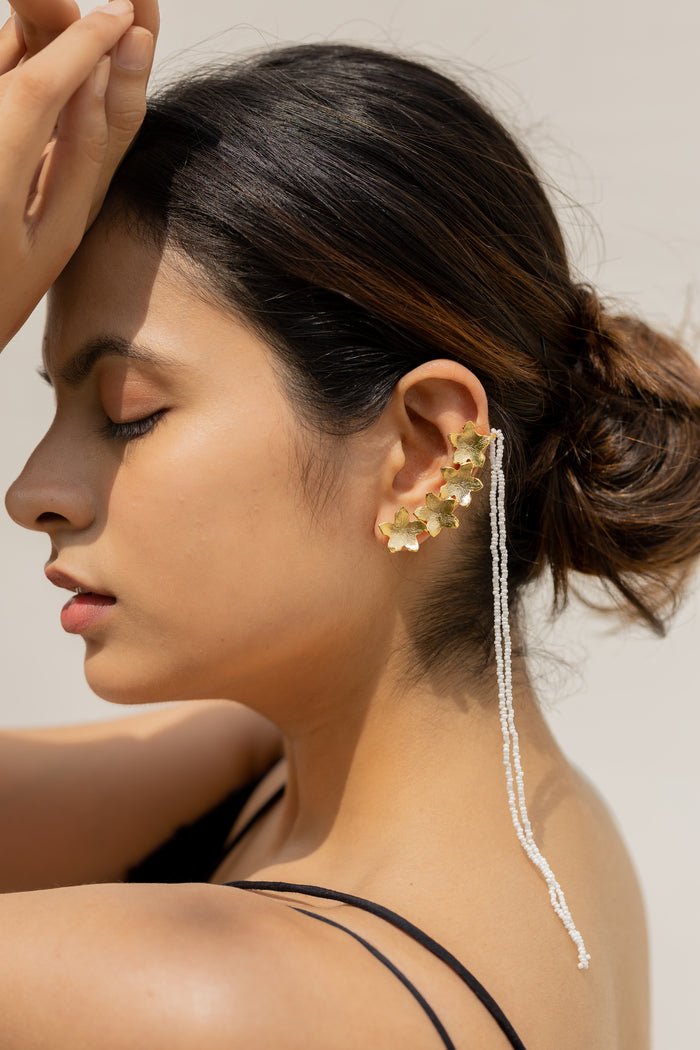 Mogra Cuffs in Gold - CiceroniAarjavee