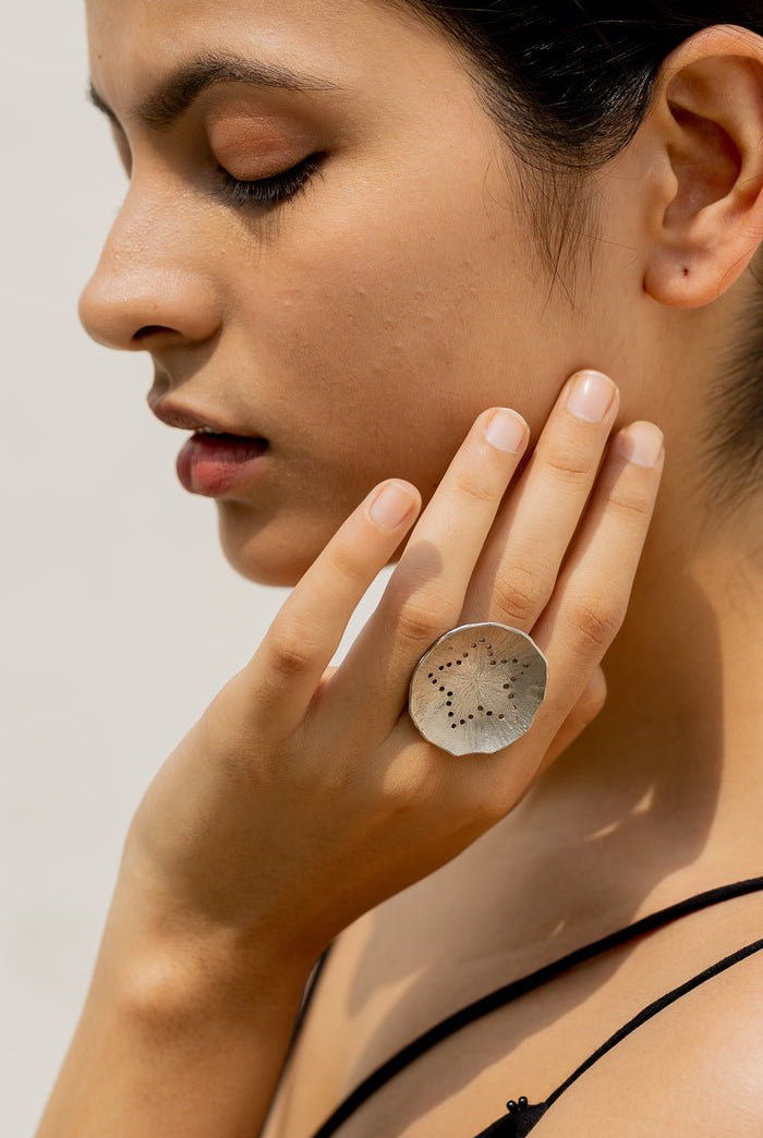 Mogra Solid Ring in Silver - CiceroniAarjavee