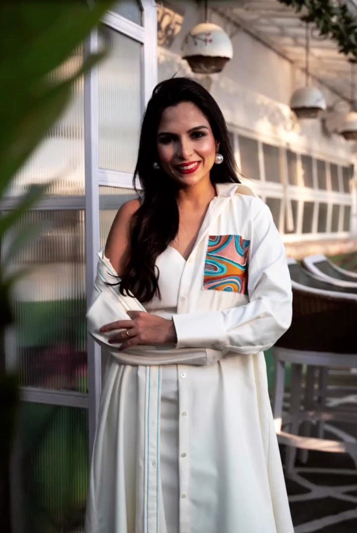 Moonrise Trench Dress - CiceroniDressesArtbeats by Keerthana