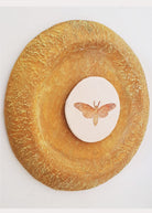 Moth Wall Plate - Ochre Yellow - CiceroniWall ArtAranya Earthcraft