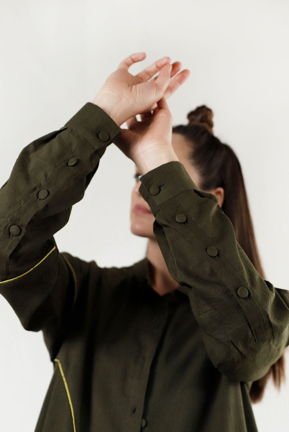 Movement Olive Overlay Shirt - CiceroniShirtsRias Jaipur