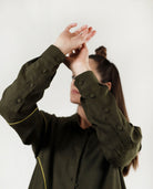 Movement Olive Overlay Shirt - CiceroniShirtsRias Jaipur