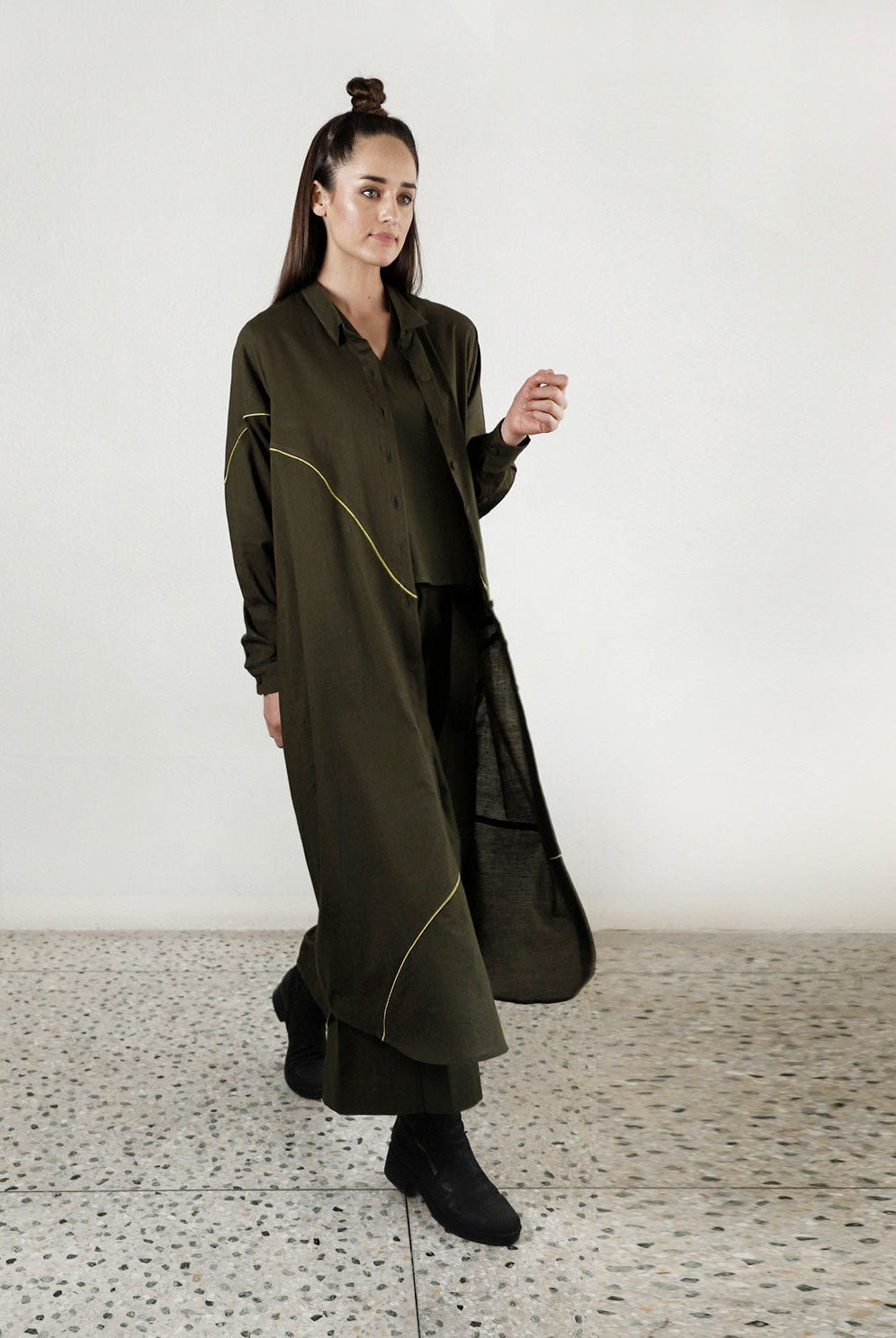 Movement Olive Overlay Shirt - CiceroniShirtsRias Jaipur