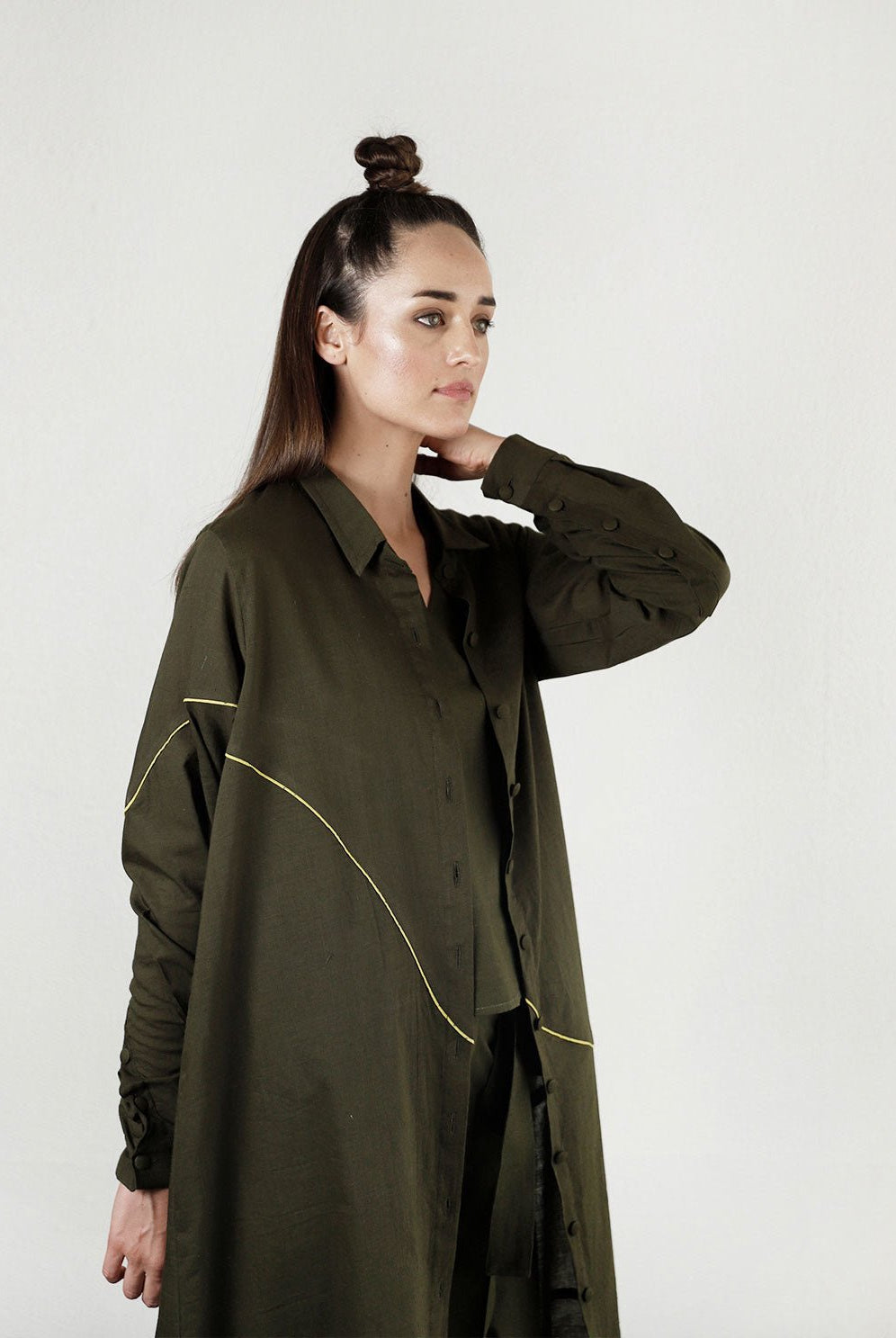 Movement Olive Overlay Shirt - CiceroniShirtsRias Jaipur