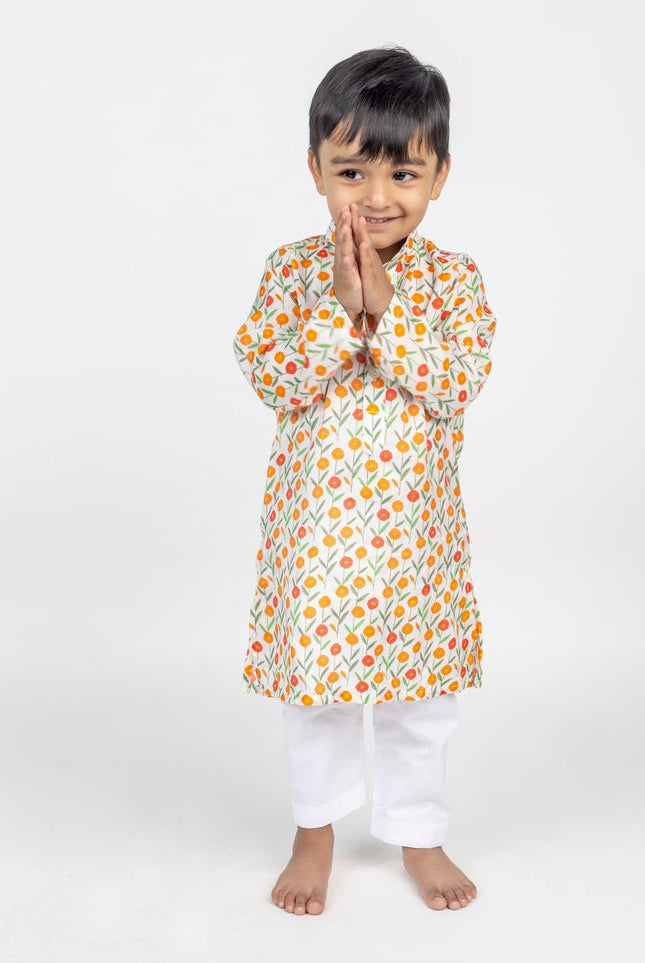 Multicolour Floral Printed Kurta Set - CiceroniKurta Set, Festive wearMr. Brat