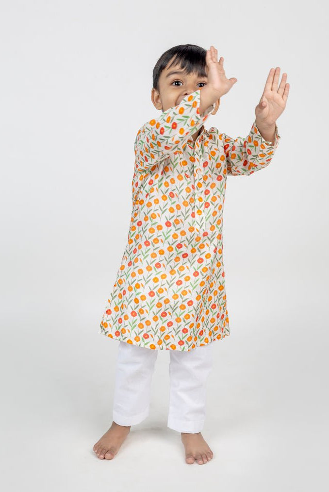 Multicolour Floral Printed Kurta Set - CiceroniKurta Set, Festive wearMr. Brat