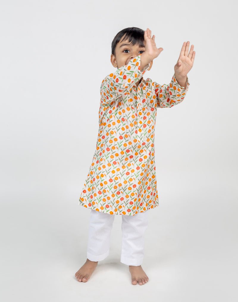 Multicolour Floral Printed Kurta Set - CiceroniKurta Set, Festive wearMr. Brat