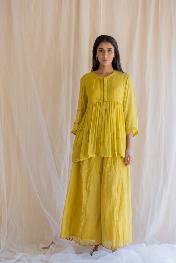 Mustard Nayab Gharara Set - CiceroniNirjara