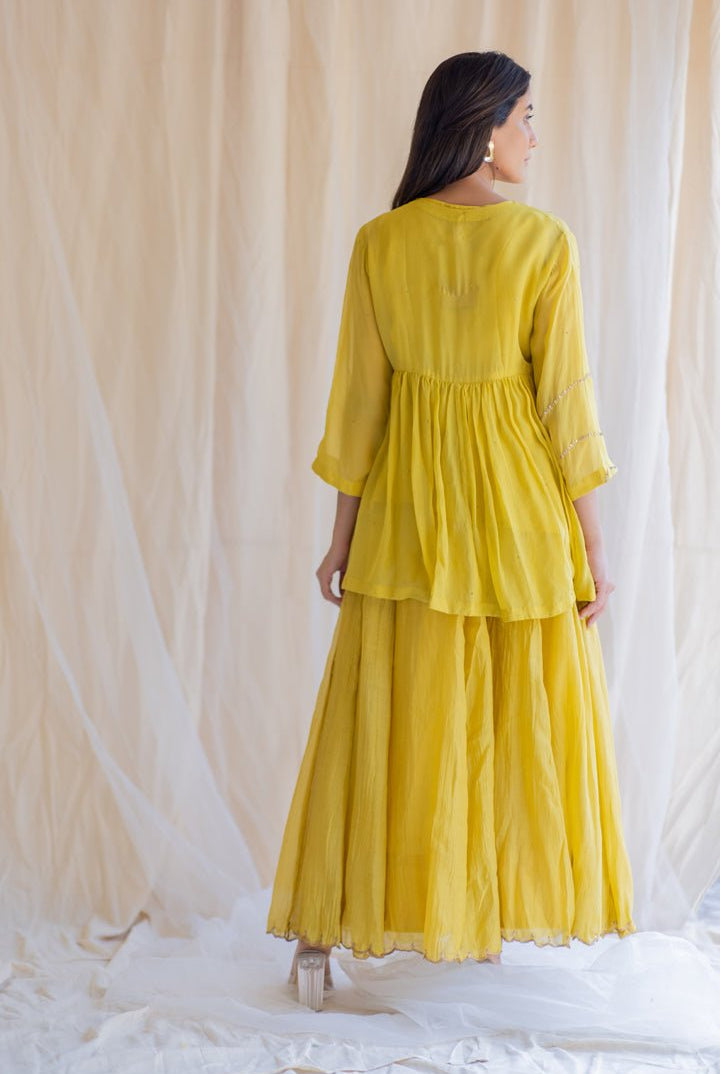 Mustard Nayab Gharara Set - CiceroniNirjara