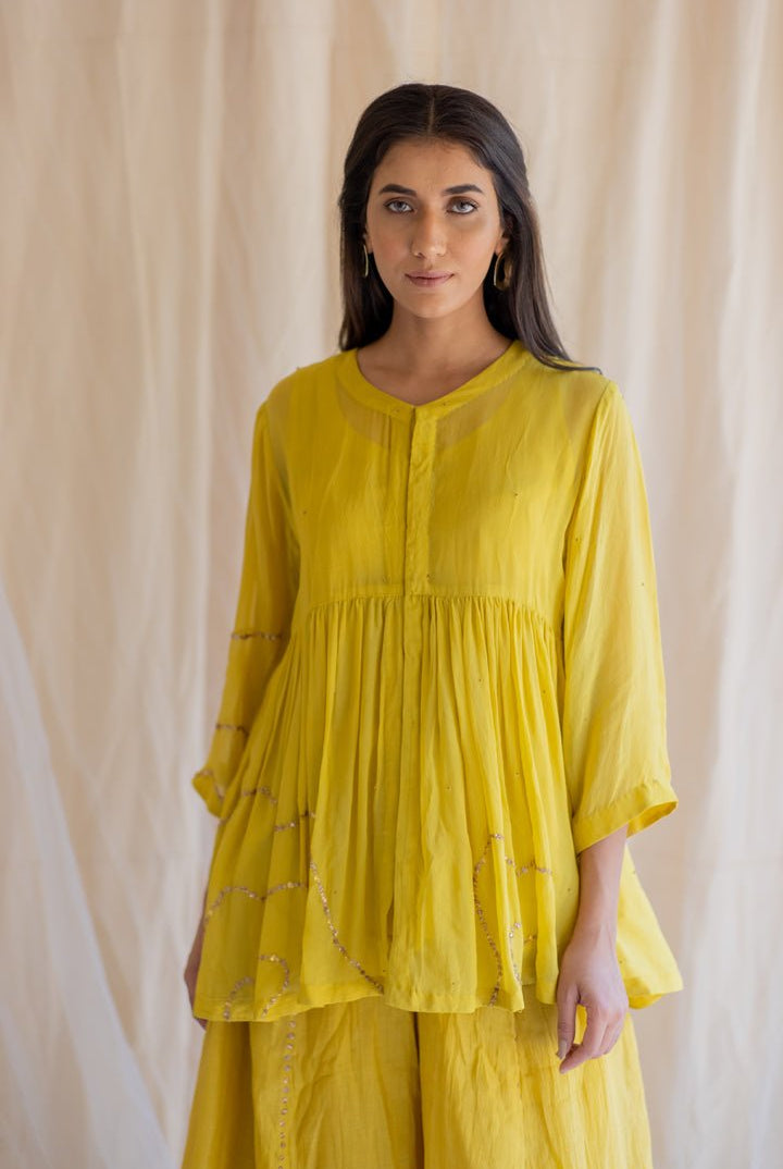 Mustard Nayab Gharara Set - CiceroniNirjara