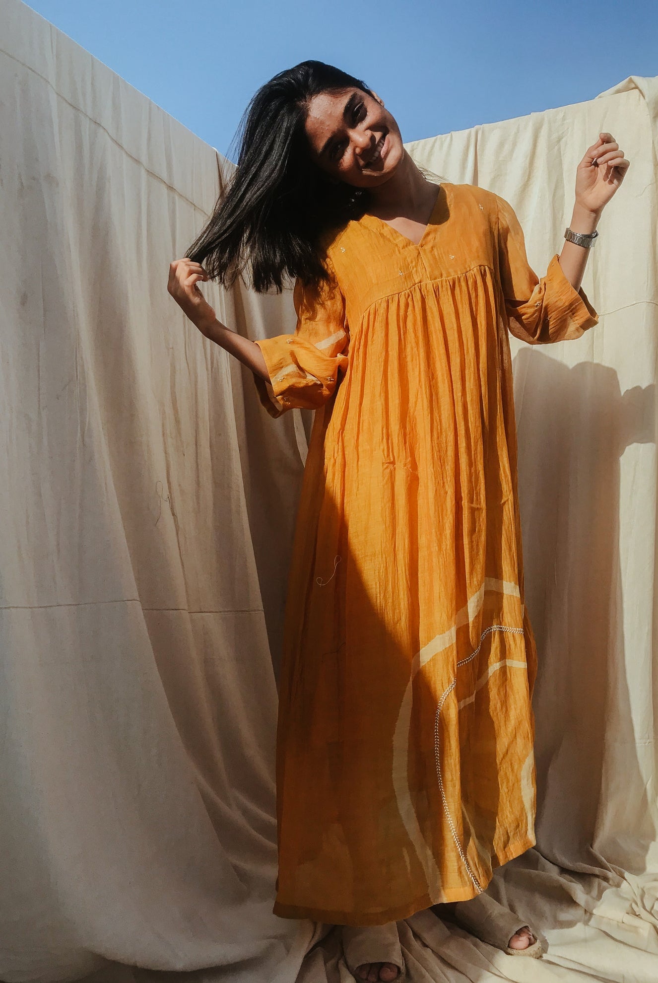 Mustard Yellow Arazi Dress - CiceroniNirjara