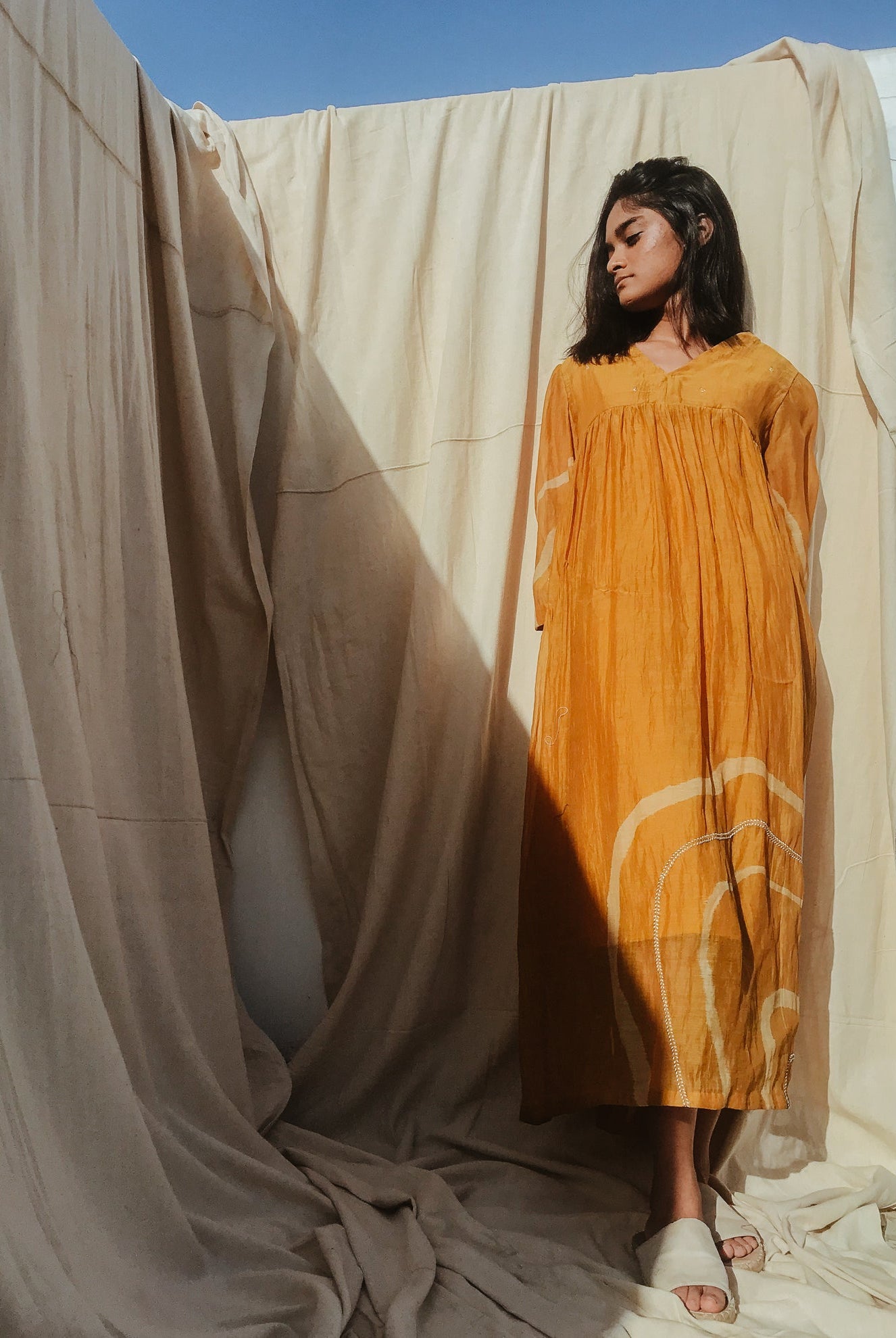 Mustard Yellow Arazi Dress - CiceroniNirjara