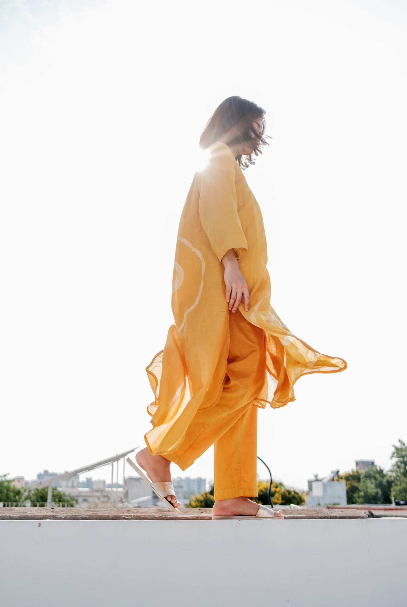 Mustard Yellow Arsa Kurta with Pants - CiceroniNirjara